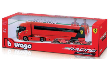 IVECO S-Way 570 Ferrari Racing Transporter (2022) + 2* FERRARI F1-75, red