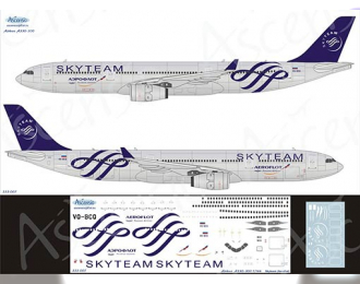 Декаль на самолёт Arbus А330-300 (Sky Team (Aerflot))