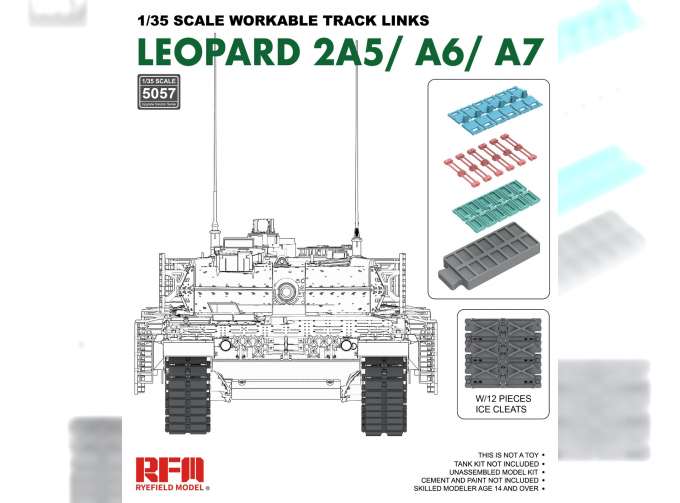 Набор подвижных траков для Leopard 2A5/A6/A7