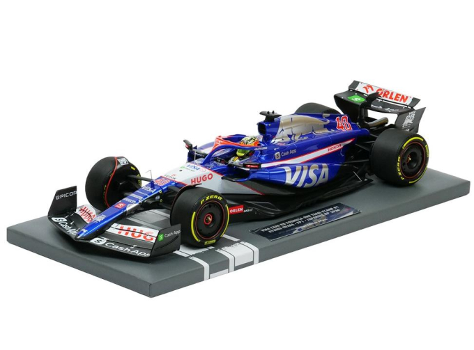 RACING BULLS F1 Vcarb-01 Team Visa Cash App №40 Fp1 Japan Gp (2024) Ayumu Iwasa, Blue White