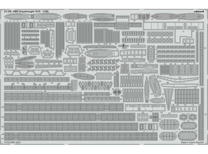 Фототравление для HMS Dreadnought 1915