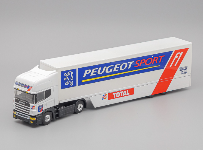 SCANIA 144L 530 "Peugeot Sport F1 Team" (1997), white