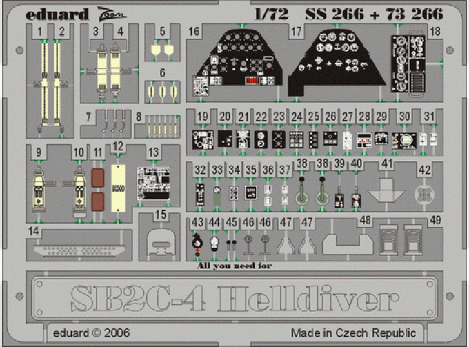 Цветное фототравление для SB2C-4