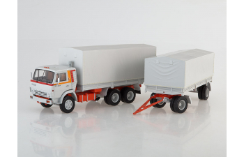 Камский грузовик 53212 с прицепом ГКБ-8350, серый / оранжевый