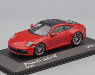 PORSCHE 911 (992) Carrera 4s (2019), red