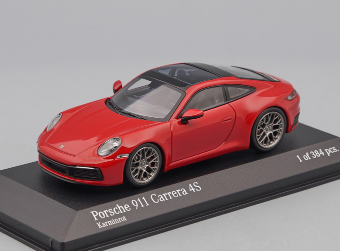 PORSCHE 911 (992) Carrera 4s (2019), red