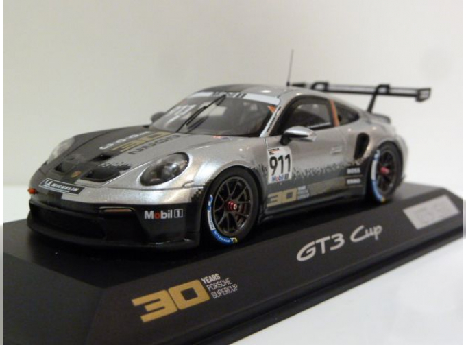 PORSCHE 911 992 Gt3 N911 Supercup (2022) - 30 Years Supercup Edition 1993-2023, Silver Black