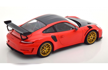 PORSCHE 911 (991 II) GT3 RS Weissach Package (2019), orange/carbon-grau