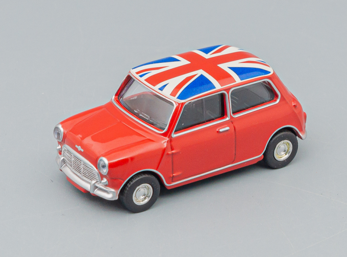 MINI Cooper S With Uk English Flag (1964), Red White Blue