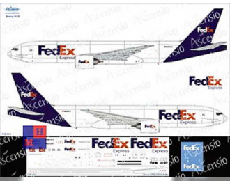 Декаль на самолет боенг 777F (FedEx)