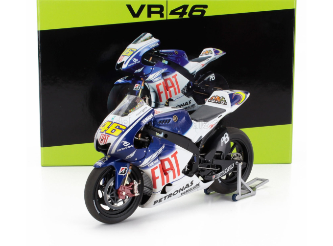 YAMAHA Yzr-m1 Team Fiat World Champion №46 Motogp Season Dirty Version (2009) Valentino Rossi, Blue White