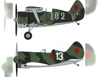 Сборная модель Cамолет Polikarpov I-153 & I-16 "USSR Air Force" (2 kits) Limited Edition