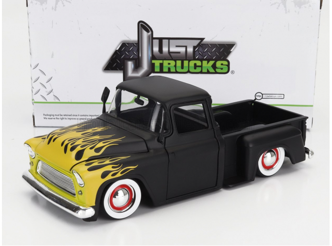 CHEVROLET Stepside Pick-up Custom (1955), Black Matt Yellow