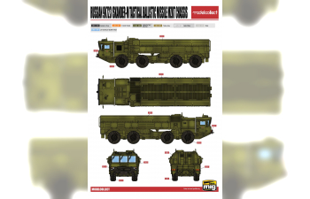 Сборная модель Russian 9K720 Iskander-M Tactical ballistic missile MZKT chassis pre-painting Kit