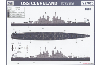 Сборная модель USS CLEVELAND CL-55 1945 Starter Edition