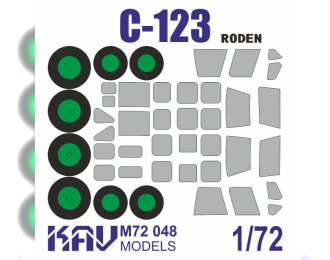 Маска окрасочная на остекление для C-123 (Roden 056, 058, 062)