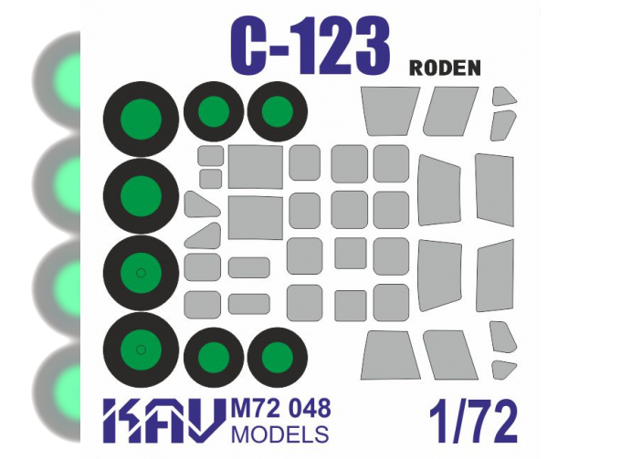 Маска окрасочная на остекление для C-123 (Roden 056, 058, 062)