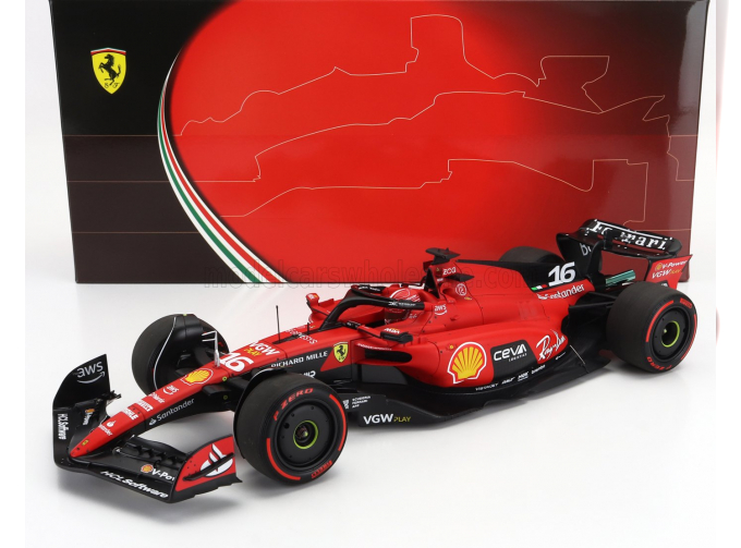 FERRARI F1 Sf-23 Team Scuderia Ferrari №16 3rd Belgium Gp (2023) Charles Leclerc, Red Black