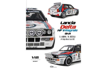 LANCIA Delta HF Integrale GR.A White D. Auriol Rally Monte Carlo (1992), white/blue/red 