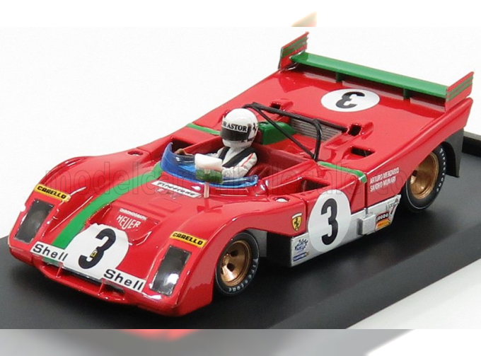 FERRARI 312pb N 3 Winner Targa Florio 1972 Merzario - Munari, Red