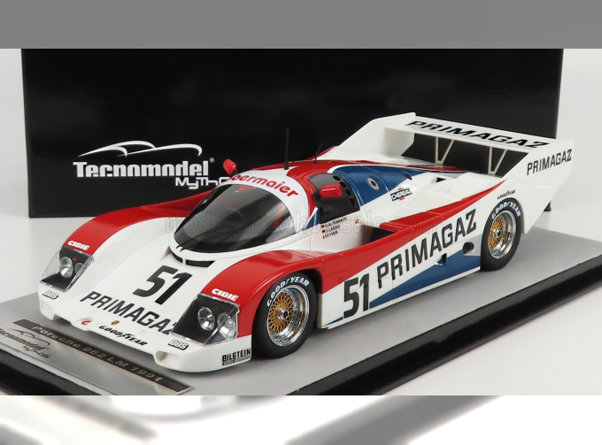 PORSCHE 962c Primagaz №51 24h Le Mans (1991) J.Lassig - O.Altenbach - P.Yver, White Red