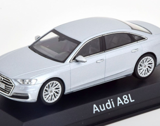 Audi A8 L (2018), серебристый