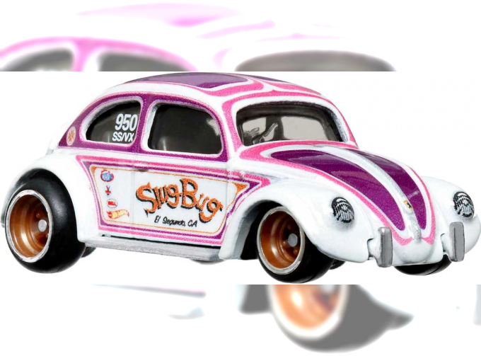 VOLKSWAGEN Classic Bug (1965), white/pink
