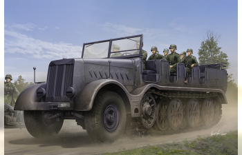 Сборная модель тяжелый тягач Schwerer Zugkraftwagen 18to Sd.Kfz. 9 (Артиллерийская версия)