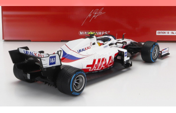 HAAS F1 Vf-21 Ferrari 065/6 Team Uralkali N47 Belgium Gp (2021) Mick Schumacher, White Blue Red