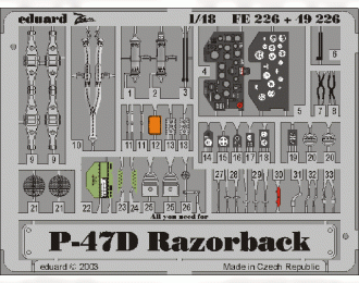 Цветное фототравление для P-47D-20