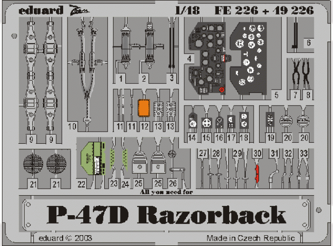 Цветное фототравление для P-47D-20