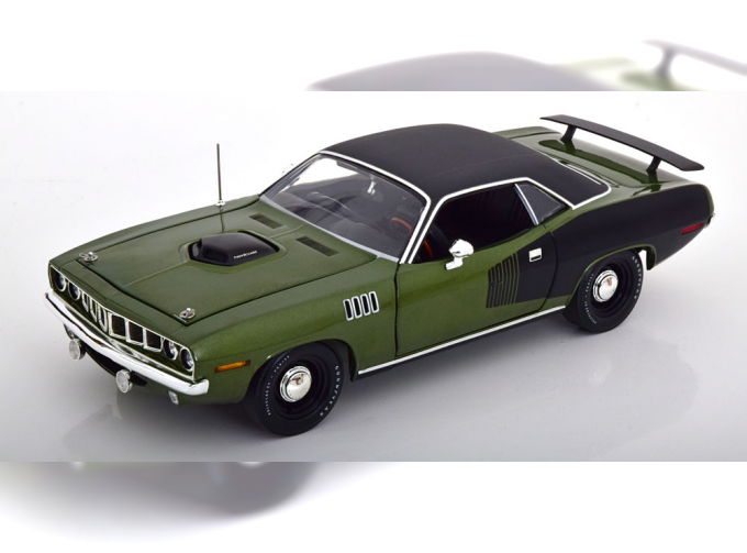 PLYMOUTH Hemi Cuda (1971), green metallic matt-black