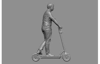 Фигурка Парень на самокате. (под покраску)