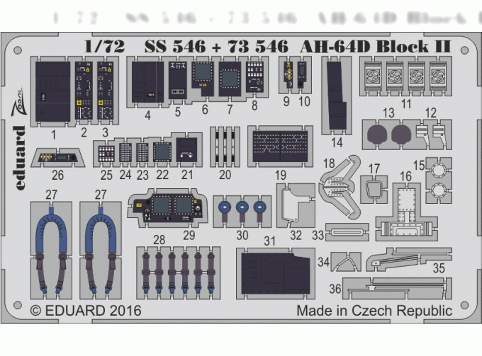 Фототравление для AH-64D Block II interior