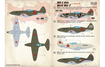 Декаль MiG-3 Aces of World War II