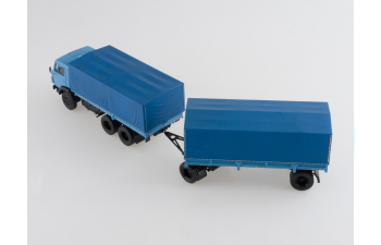 Камский грузовик 5320 с прицепом ГКБ-8350, синий