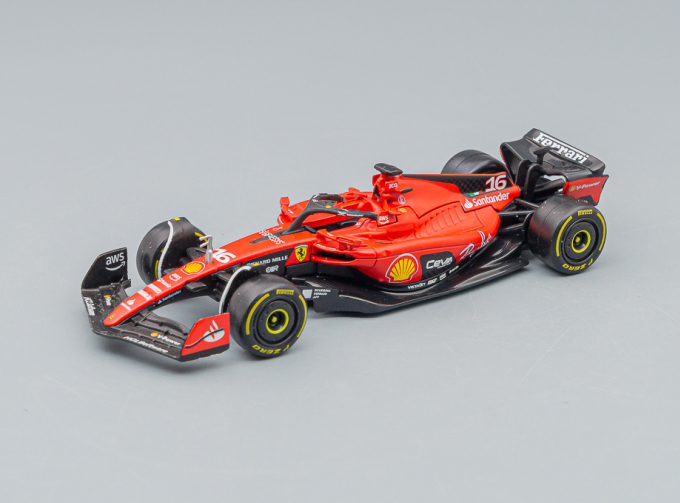 FERRARI F1 Sf-23 Team Scuderia Ferrari №16 Season (2023) Charles Leclerc, Red Black