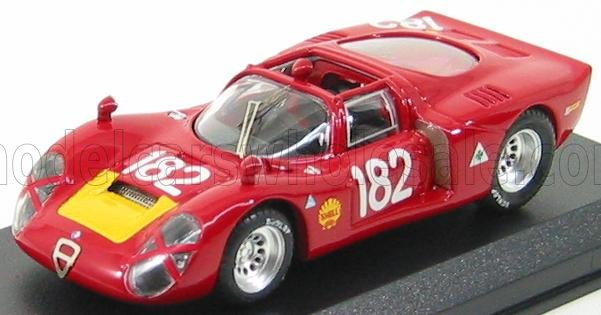 ALFA ROMEO 33.2 Spider Targa Florio N 182 Bagh. 1968, Red