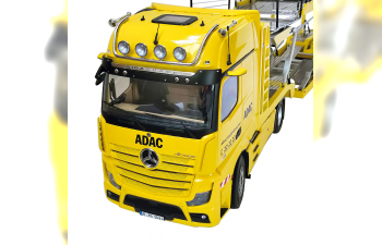 MERCEDES-BENZ Actros Gigaspace Set with Lohr Car transporter semi-trailer, ADAC, yellow black