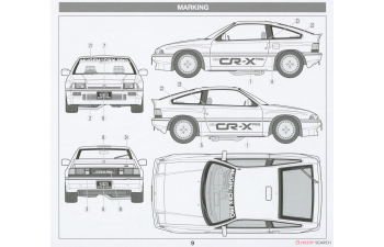 Сборная модель Honda Ballade Sports Mugen CR-X Pro
