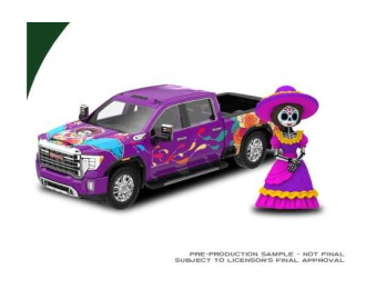 GMC Sierra 3500 HD *Dia de los Muertos* with La Catrina Figurine (2023), purple