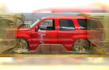 Cadillac Escalade 2002 красный Dub City Modelkit с дополнительным комплектом колес