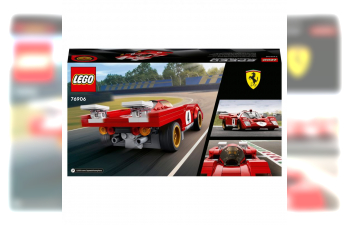 FERRARI Lego Speed Champion - 512m №4 Racing (1970) - 291 Pezzi - 291 Pieces, Red