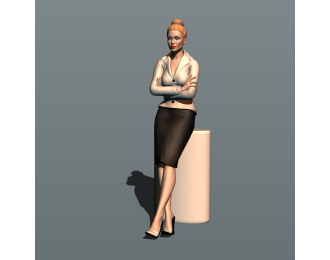 Фигурка Секретарша в раздумьях, окрашенная