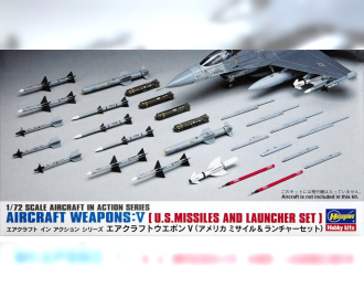 Сборная модель AIRCRAFT WEAPONS V : U.S. MISSILES AND LAUNCHER SET