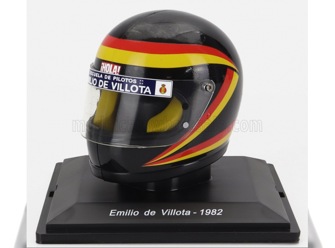 HELMET F1 Casco - March 821 N19 Season (1982) Emilio De Villota, Black Yellow