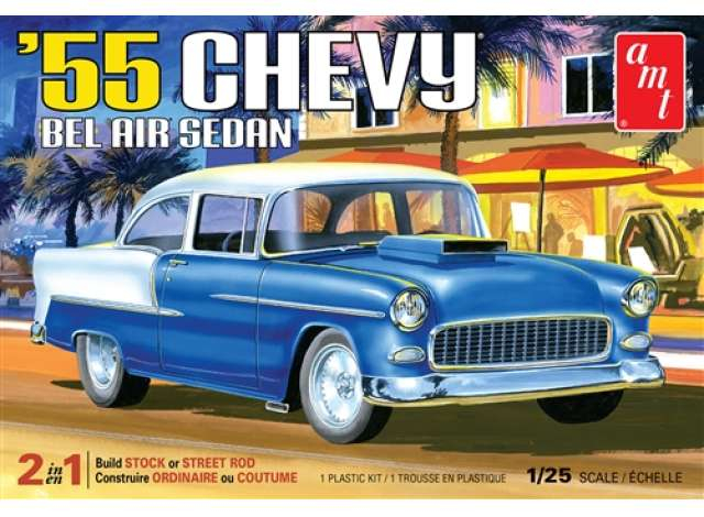 Сборная модель Chevy Bel Air Sedan, plastic modelkit 1955