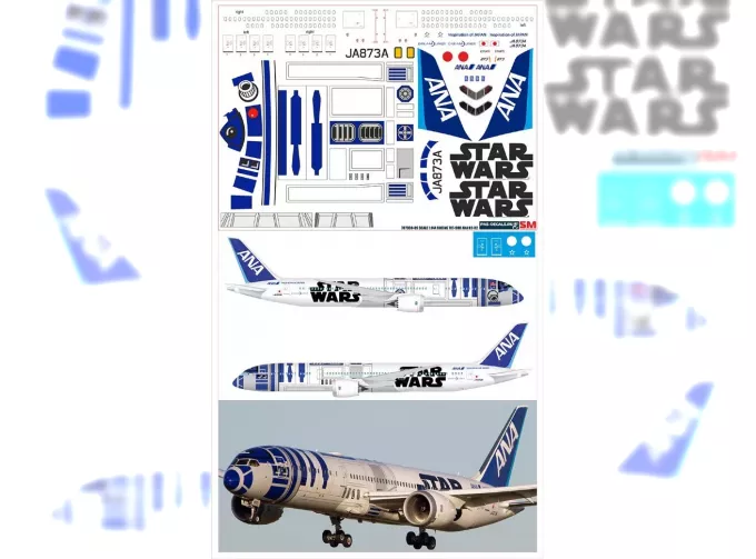 Лазерная декаль на Boeing 787-900 ANA R2-D2