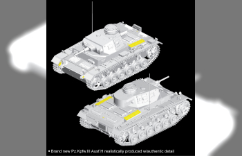 Сборная модель Танк PzKpfw.III (5cm) Ausf.H Sd.Kfz.141 Late Production