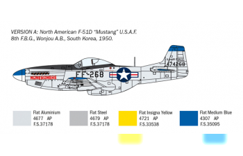 Сборная модель Самолет North American F-51 D KOREAN WAR